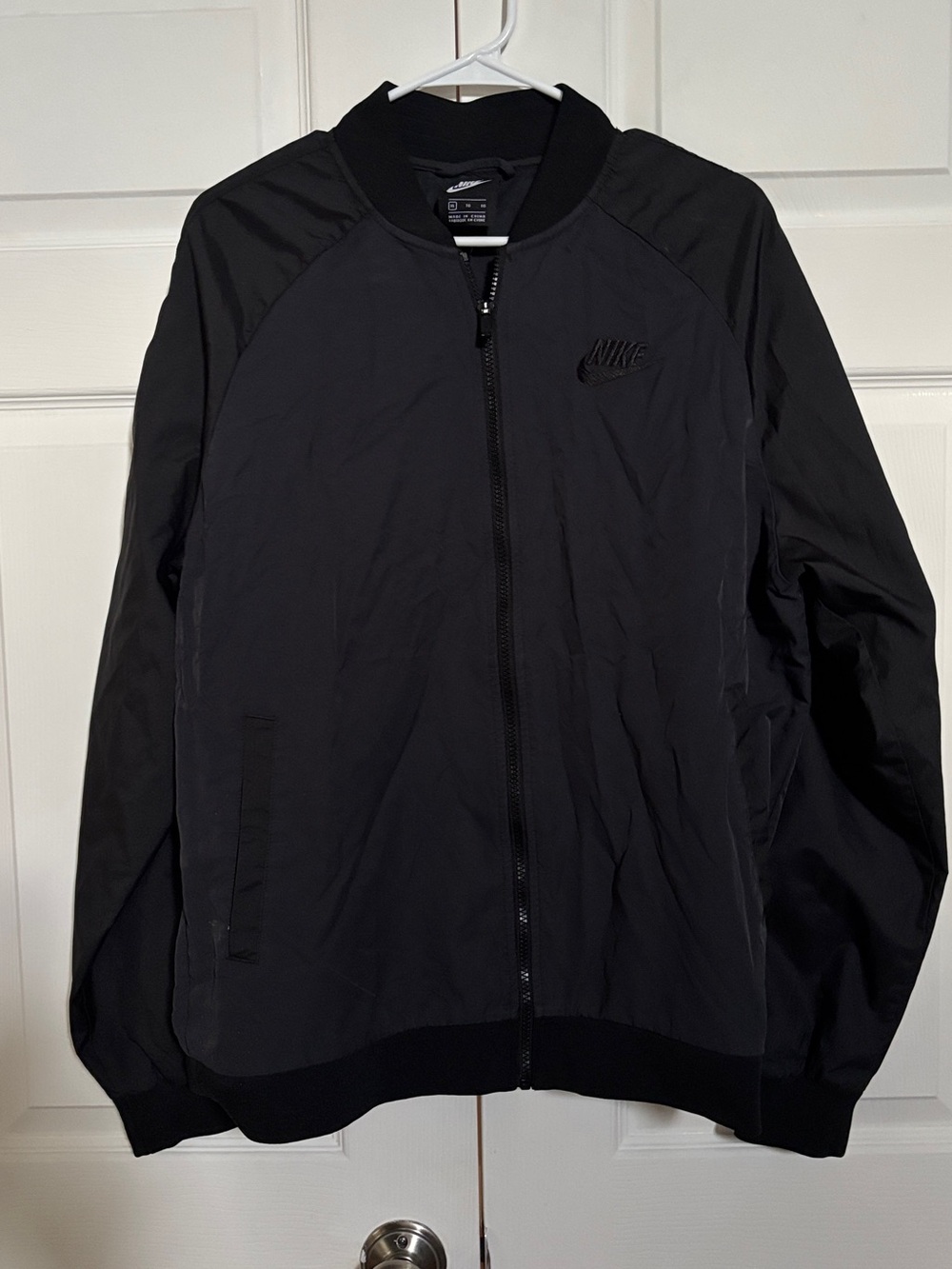 Nike NSW Woven Players Bomber Jacket Black Full Zip Men’s XL